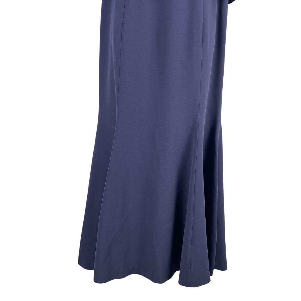 Daymor Floral Applique Off the Shoulder Evening Gown Purple Size 8 - Picture 5 of 13